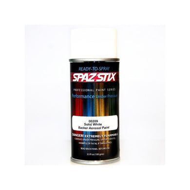 SPAZSTIX SOLID WHITE / GLOW BACKER AEROSOL PAINT 3.5OZ #SZXA00209