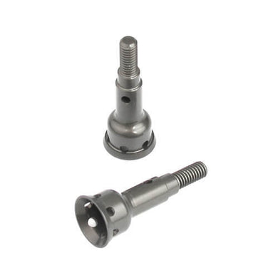 TKR6270RA – ALUMINUM STUB AXLES (REAR, 7075, HARD ANO, EB410, 2PCS)