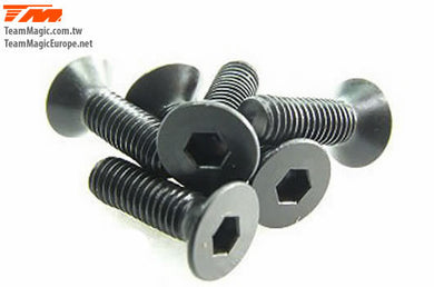 TEAM MAGIC 3x10mm Steel F.H. Screw (6) #126310