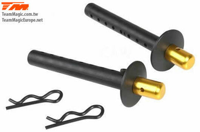 TEAM MAGIC E6 Alloy body posts 2pce (gold) #TM505227GD