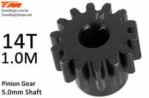 TEAM MAGIC Pinoion gear M1 for 5mm shaft 14T #6602-14