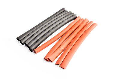 TORNADO RC 5mm PE heat shrink red & black-10cm long, 5sets/bag