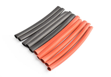 TORNADO RC 6mm PE heat shrink red & black-10cm long, 5sets/bag