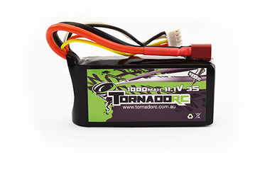 TORNADO RC-3S-1000MAH-40C SOFT CASE LIPO 11.1V DEANS