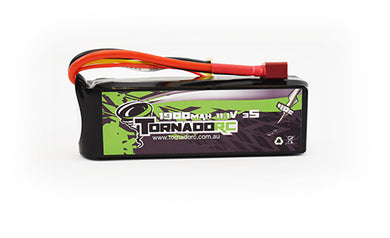 TORNADO RC-3S-1900MAH-40C SOFT CASE LIPO 11.1V DEANS