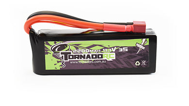 TORNADO RC-3S-2200MAH-40C SOFT CASE LIPO 11.1V DEANS