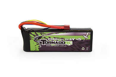 TORNADO RC-4S-2500MAH-40C SOFT CASE LIPO 14.8V DEANS