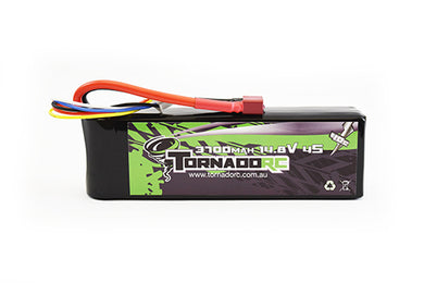 TORNADO RC-4S-3700MAH-40C SOFT CASE LIPO 14.8V DEANS