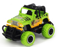 1:43 Scale mini off-road graffito jeep Green RTR car Body, (Requires AA Batteries) #TRC-6146S-G