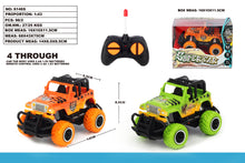 1:43 Scale mini off-road graffito jeep Green RTR car Body, (Requires AA Batteries) #TRC-6146S-G