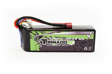 TORNADO RC-6S-3300MAH-40C SOFT CASE LIPO 22.2V DEANS