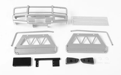 RC4WD Trifecta Front Bumper, Sliders and Side Bars for Land Cruiser LC70 Body (Silver)