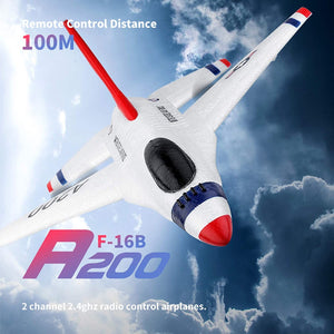 Wltoys RC Fixed Wing XK A200 F-16B RC Airplane 2.4GHz 2CH RC  #WLA-200