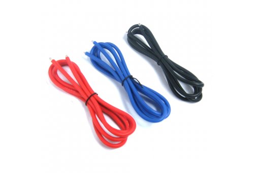 Yeah Racing 12AWG Red, Black and Blue Silicone Wire 600mm w/ Shrink Wrap #WPT-0030