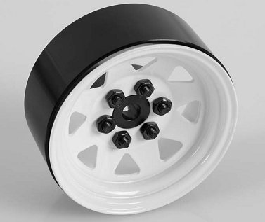 RC4WD 6 Lug Wagon 1.9 Steel Stamped Beadlock wheels white