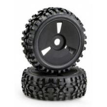 Absima 1/8 Wheel Set Buggy Disc "Dirt" Black (2)