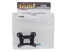 Team Associated Factory Team Reflex 14B/14T Aluminum Front Shock Tower (Black) #21559