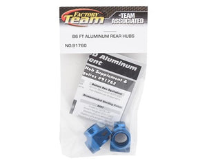 Team Associated B6/B6D Factory Team Aluminum Rear Hub Set (Blue) #91760