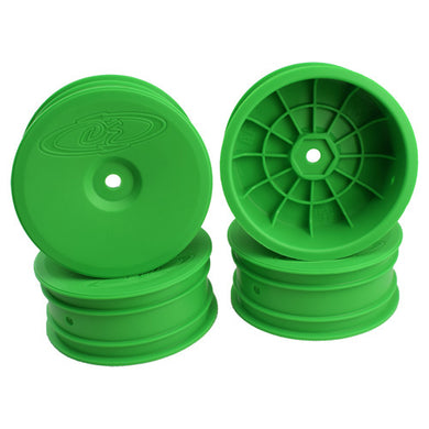 Speedline Buggy Wheels for Associated B6.1 / Kyosho RB6 / Front / GREEN / 4pcs #DER-SB4-AFG