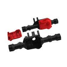 Alloy Front and Rear Axle Housing Black with Red Cover for TRX-4(DTUP02017)