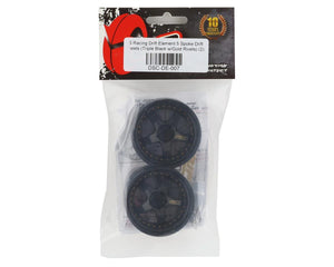 DS Racing Drift Element 5 Spoke Drift Wheels (Triple Black w/Gold Rivets) (2) (Adjustable Offset) w/12mm Hex #DSC-DE-007