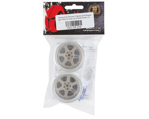 DS Racing Drift Element 6 Spoke Drift Wheels (Gold & Chrome w/Gold Rivets) (2) (Adjustable Offset) w/12mm Hex #DSC-DE-216
