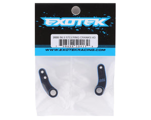 Exotek B6.3/T6.1/SC6.1 Aluminum Steering Cranks (Black/Blue) (2) #EXO2035