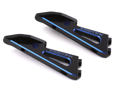 Exotek B6.3 Aluminum Wing Mounts (Black/Blue) (2) #EXO2045