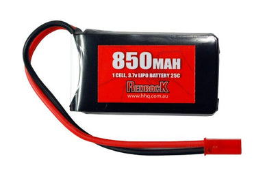 REDBACK RACING BATTERY, 3.7V LIPO, 850MAH 25C, FLIGHT RBLP1C085