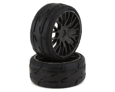 GRP Tyres GT - TO3 Revo Belted Pre-Mounted 1/8 Buggy Tires (Black) (2) (XB1) w/FLEX Wheel #GRPGTX03-XB1