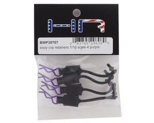 Hot Racing 1/10 Body Clip Retainers (Purple) (4) #HRABWP39T07