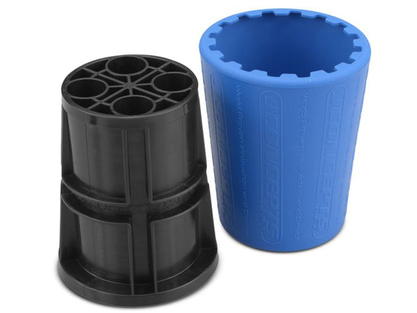 JCONCEPTS EXO 10TH SCALE SHOCK STAND AND CUP Blue #JC2371B