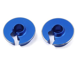JConcepts Fin Aluminum 0mm Off-Set Shock Spring Cup (Blue) (2) #JCO2494-1