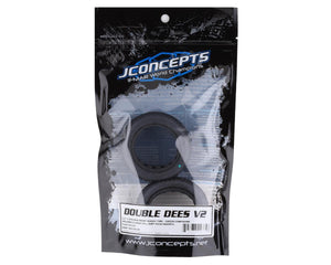 JConcepts Double Dee's V2 2.2" 4WD 1/10 Front Buggy Tires (2) (Green) #JCO3161-02