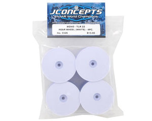 JConcepts 12mm Hex Mono 2.2 Hex Rear Wheels (4) (TLR 22 5.0) (White) #JC3326