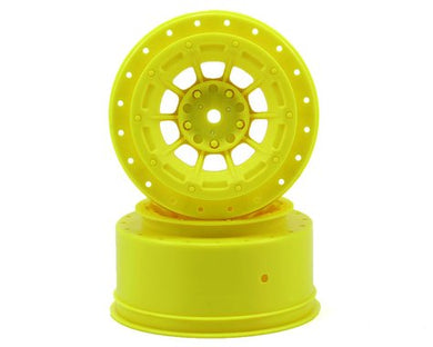 JConcepts 12mm Hex Hazard Short Course Wheels w/3mm Offset (Yellow) (2) (SC5M) #JC3344Y