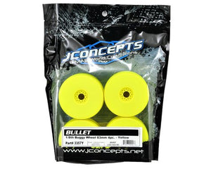 JConcepts 83mm Bullet 1/8th Buggy Wheel (4) (Yellow) #JC3357Y