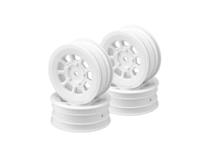 JConcepts 9 Shot 2.2 Dirt Oval Front Wheels (White) (4) (B6.1/XB2/RB7/YZ2) w/12mm Hex #JCO3397W