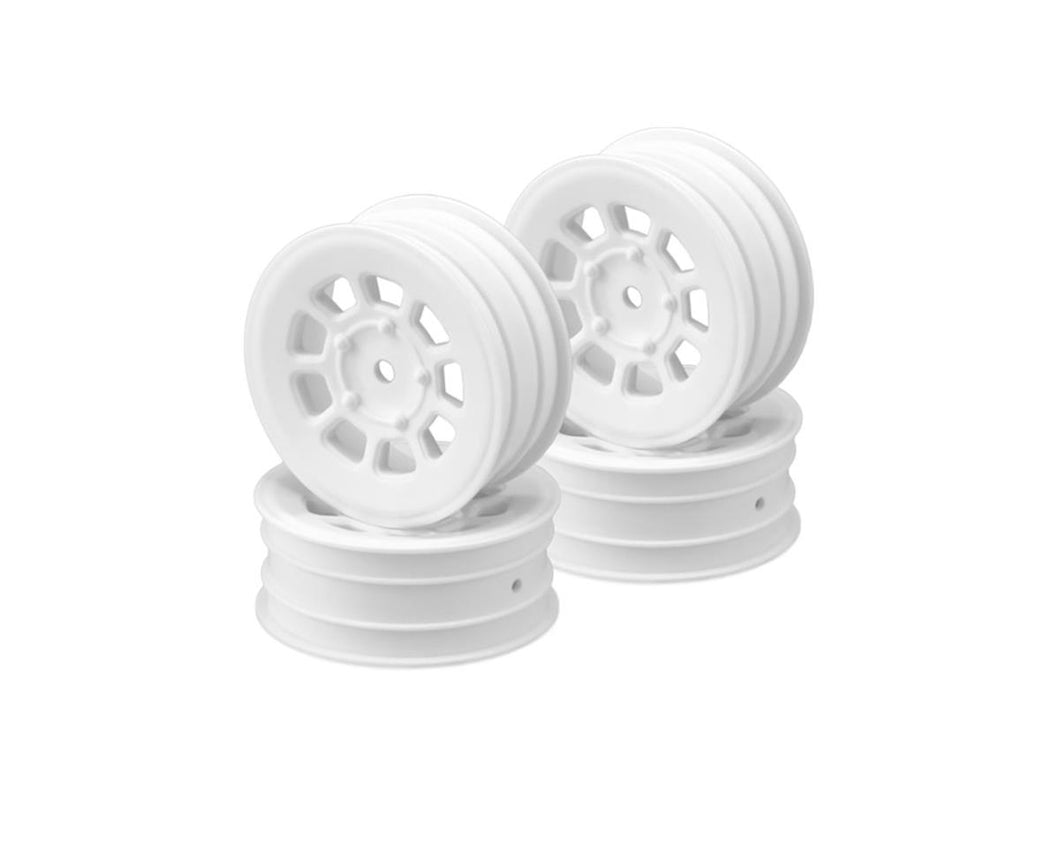 JConcepts 9 Shot 2.2 Dirt Oval Front Wheels (White) (4) (B6.1/XB2/RB7/YZ2) w/12mm Hex #JCO3397W