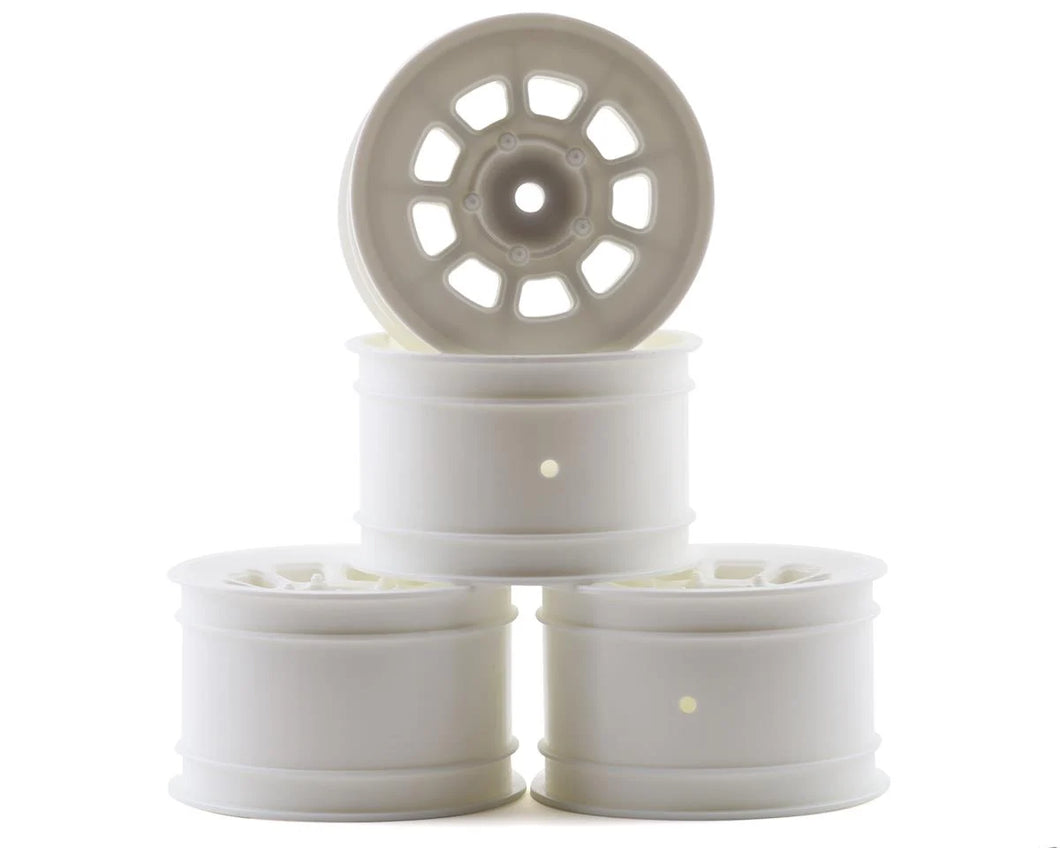 JConcepts 9 Shot 2.2 Dirt Oval Rear Wheels (White) (4) (B6.1/XB2/RB7/YZ2) w/12mm Hex #JCO3398W