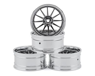 MST S-GD 21 Wheel Set (Silver/Black) (4) (Offset Changeable) w/12mm Hex  #MXS-832105SBK