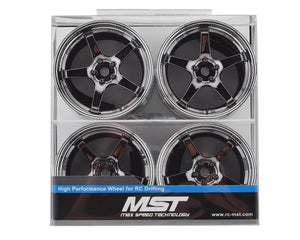 MST GT Wheel Set (Chrome/Black Chrome) (4) (Offset Changeable)  #MXS-832109SBK