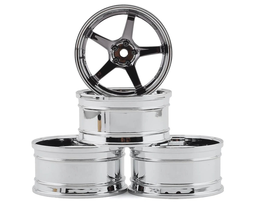 MST GT Wheel Set (Chrome/Black Chrome) (4) (Offset Changeable)  #MXS-832109SBK