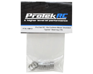 ProTek RC 10x15x4mm Metal Shielded "Speed" Bearing (10) #PTK-10012