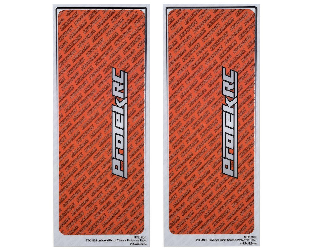 ProTek RC Universal Chassis Protective Sheet (Orange) (2) (12.5x33.5cm) #PTK-1102-ORG