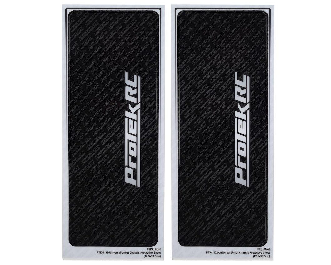 ProTek RC Universal Chassis Protective Sheet (Black) (2) (12.5x33.5cm) #PTK-1102BLK