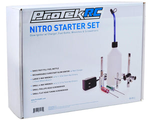 ProTek RC Nitro Starter Set w/Glow Ignitor, Fuel Bottle, Wrenches & Screwdrivers #PTK-7601