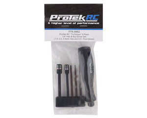 ProTek RC "TruTorque" 5-Piece 1/4" Drive Hex & Nut Driver Set (1.5, 2.0, 2.5mm Hex & 5.5, 7mm Nut Driver)#PTK-8462