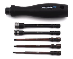 ProTek RC "TruTorque" 5-Piece 1/4" Drive Hex & Nut Driver Set (1.5, 2.0, 2.5mm Hex & 5.5, 7mm Nut Driver)#PTK-8462