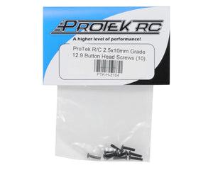 ProTek RC 2.5x10mm "High Strength" Button Head Screws (10) #PTK-H-3104